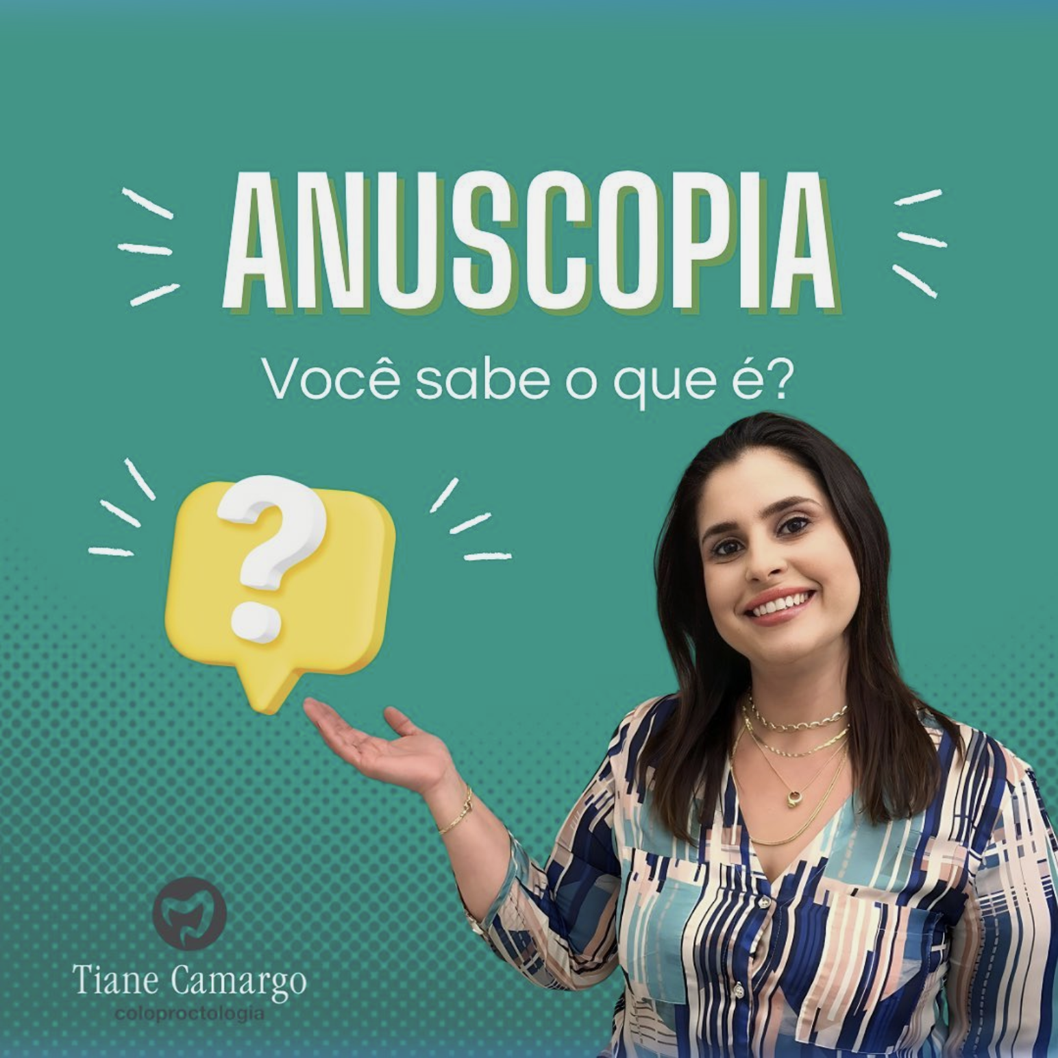 Post do Instagram sobre anuscopia