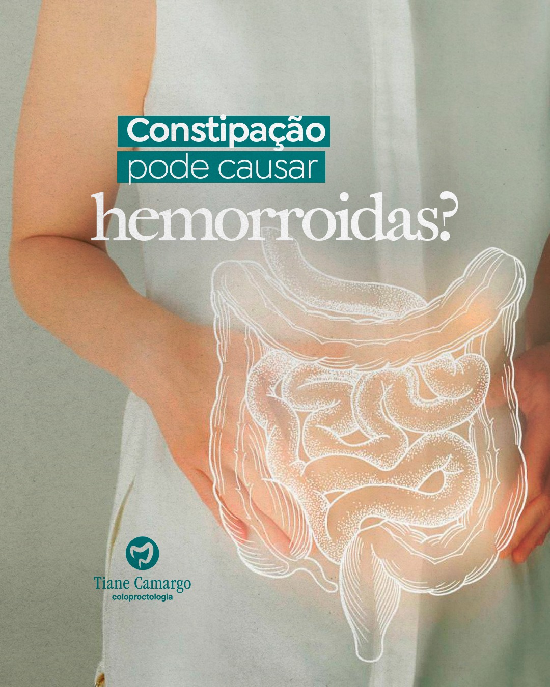 Arte com o tema constipação pode causar hemorroidas