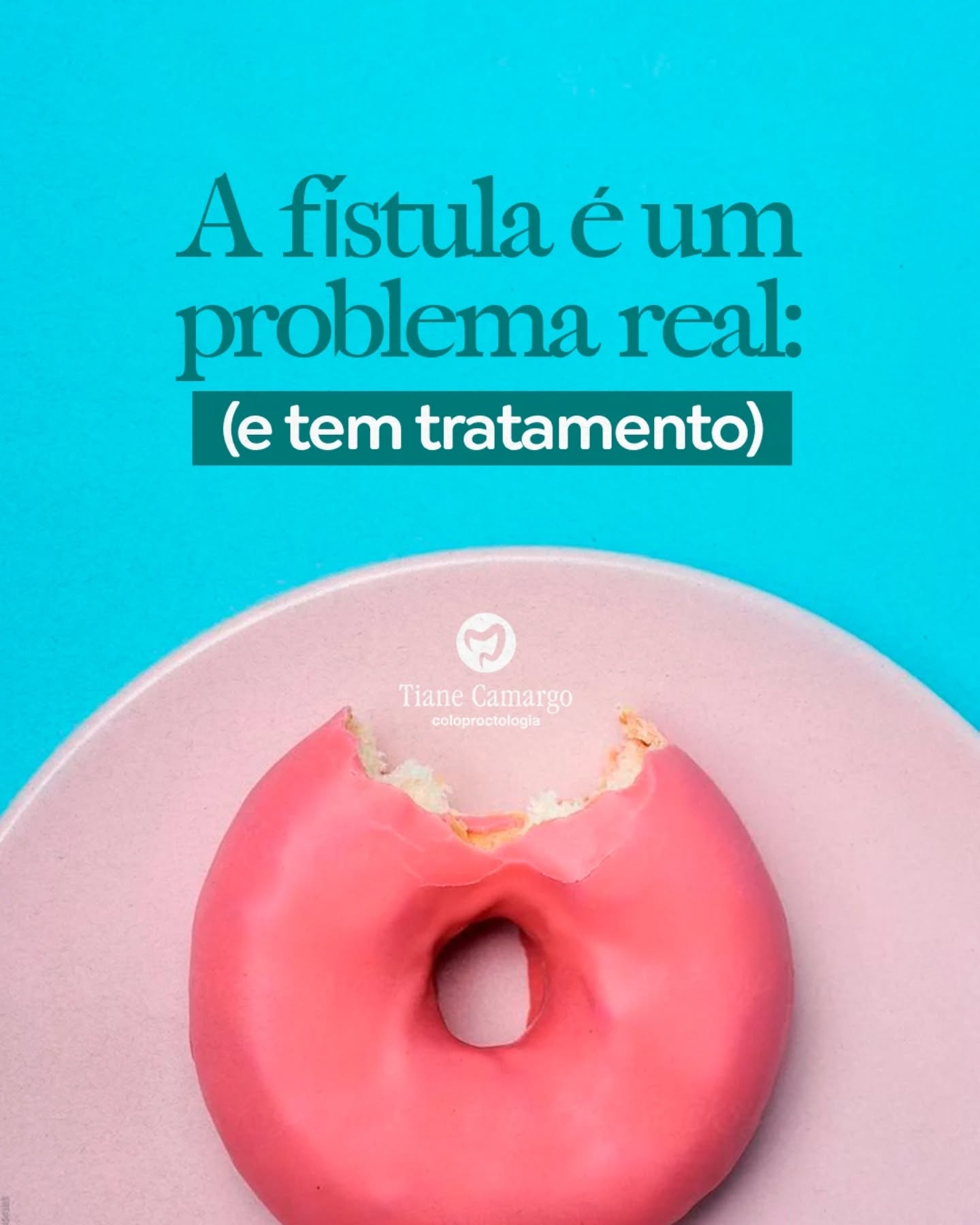 Post do Instagram sobre fístula anal